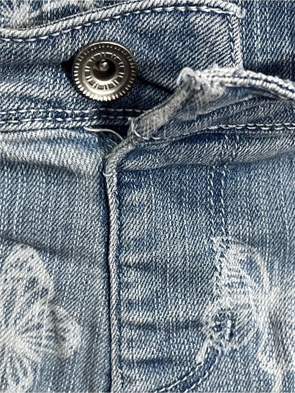 Girls' Light Blue Denim Butterfly Shorts